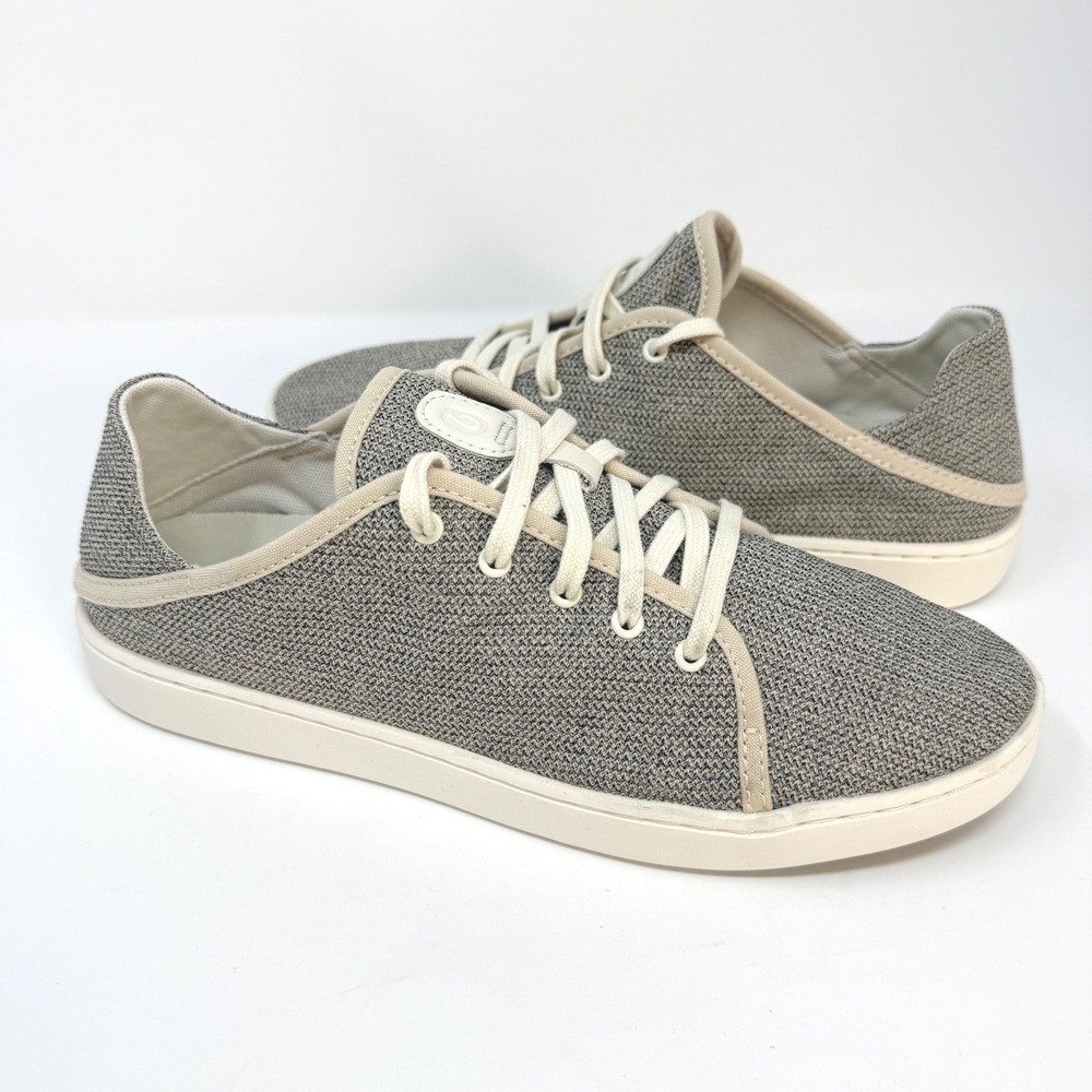 OluKai Pehuea Li Womens 9.5 Tapa Sahara Mesh Lace Up Sneakers 20379-20WS NEW